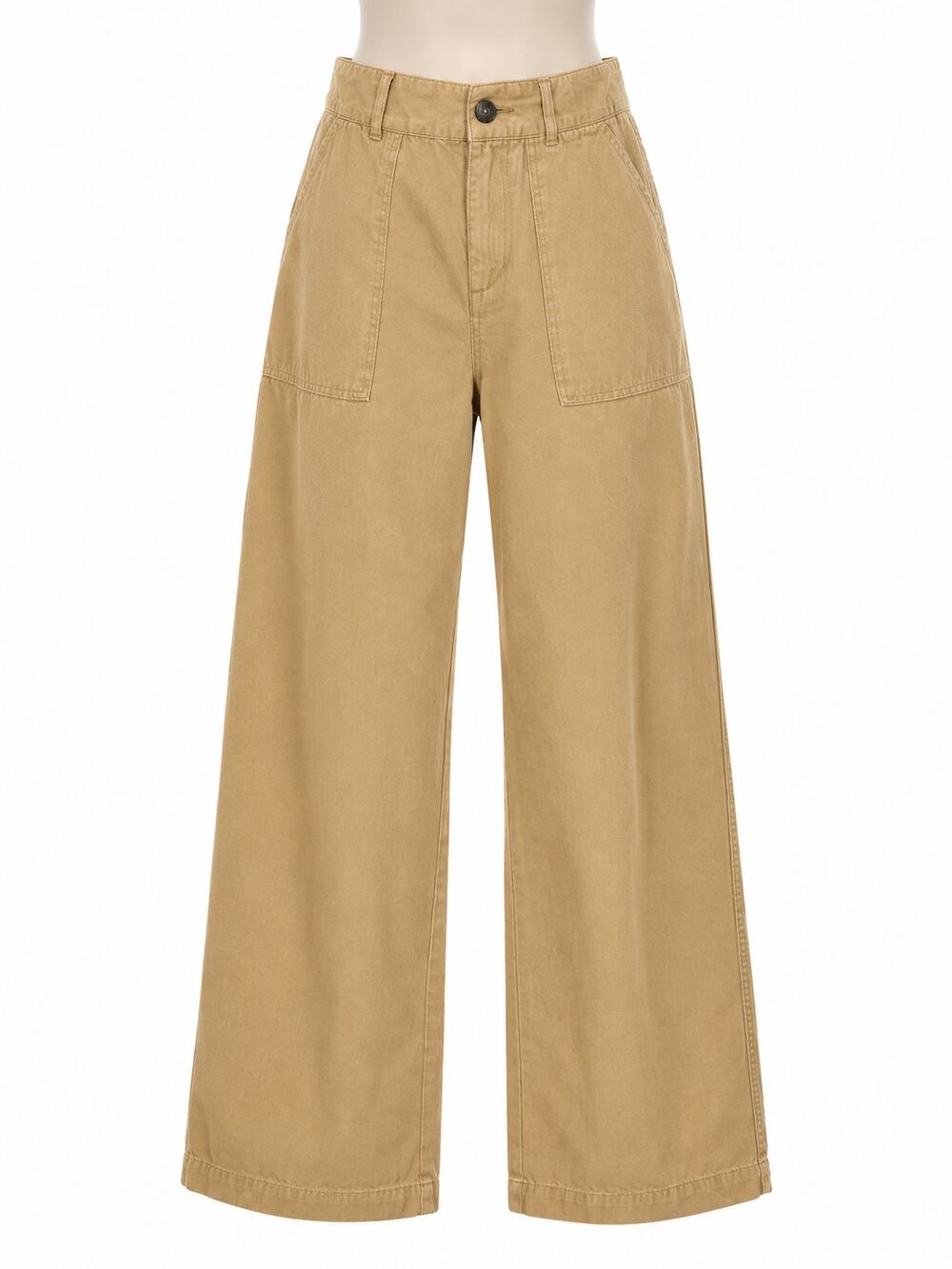 Who What Wear High Rise Wide Leg Chino Pants Tan - Size 4 - Utility Style